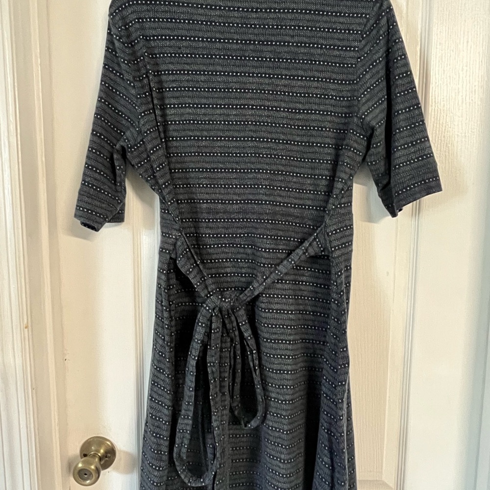 Toad&Co Black and Gray Patterned Midi Dress - Picture 2 of 4